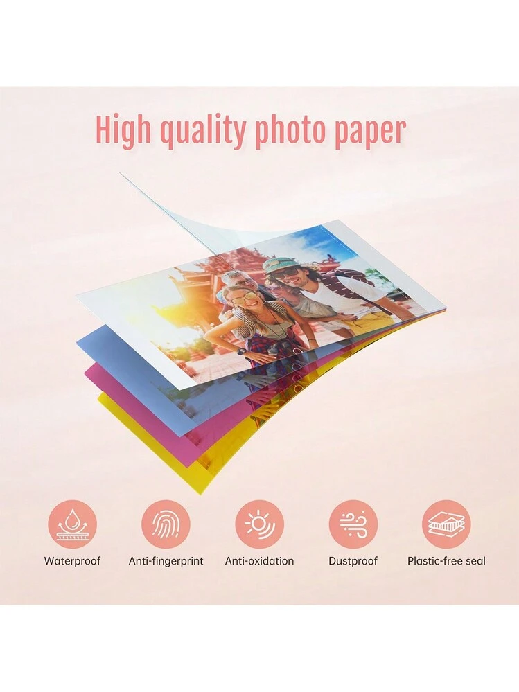 Carta Fotografica HPRT 4x6 Pollici (108 Fogli) + 2 Nastri &ndash; Kit Di Stampa Per Stampanti Fotografiche