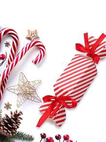 50 件装圣诞糖果盒丝带红盒装饰派对礼品盒婚礼派对包装 - 彩色 - 查看 1