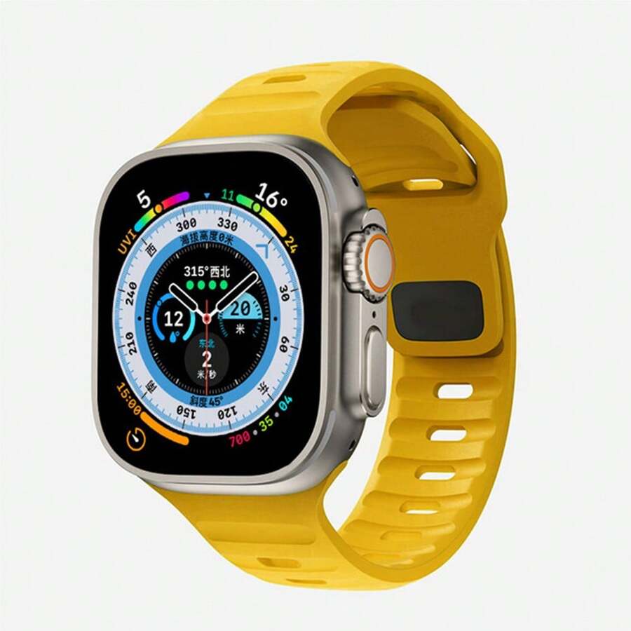 柔软硅胶表带兼容 Apple Watch 表带 Ultra 2 49 毫米 44 毫米 45 毫米 42 毫米 41 毫米 42 毫米运动表带 Apple Watch 系列 5 6 7 8 9 手链