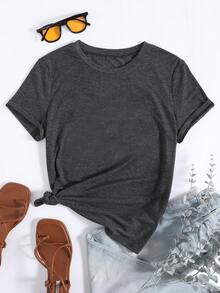 Áo phông nữ tùy chỉnh cho Giáng sinh, Lễ tạ ơn - Thêm văn bản của riêng bạn (Thành viên gia đình/Biệt danh/Khẩu hiệu/Ảnh chế trên Internet) để thiết kế áo phông in cá nhân, Tên tùy chỉnh, Kỷ niệm, Sinh nhật, Quà tặng đám cưới, Quà tặng bạn thân - Màu xám đen - Xem 3