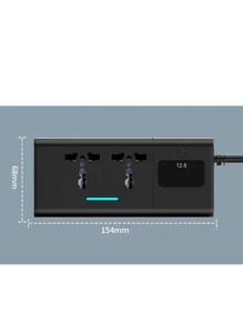 1 件车载电源逆变器，交流车载逆变器，USB 充电器适配器车载插头转换器，带开关和电流 LED 屏幕，适用于汽车、SUV 和卡车 - 彩色 - 查看 8