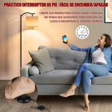 Lámpara de Piso Arco Moderno, Minimalista Lámpara de Arco Alto, SalóN Estudio Dormitorio LáMpara de Piso, Retro Americano Escandinavo Estilo Postmoderno - Negro - Ver 5