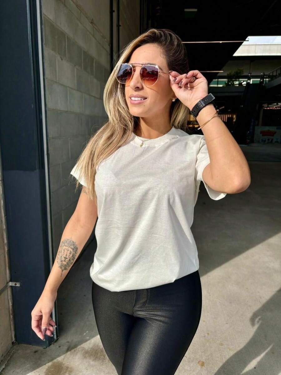 OUVERSIZE Women's Blouse Elegant Embroidered Tshirt - 白色 - 查看 1