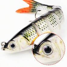 8 Segment Swimbait Lures Fishing Lures Hard Bait Minnow VIB Lure With Treble Hook Life-Like Swimbait Fishing Bait 3D Fishing Eyes Popper Crankbait Vibe Sinking Lure For Bass Trout Walleye