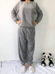 Conjunto de pijama para el hogar afelpada