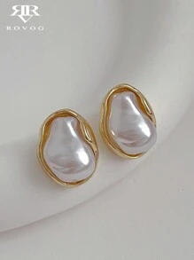 1 Pair Asymmetrical Faux Pearl Elegant & Unique Everyday Fashion Women Earrings - Irregular - View 2