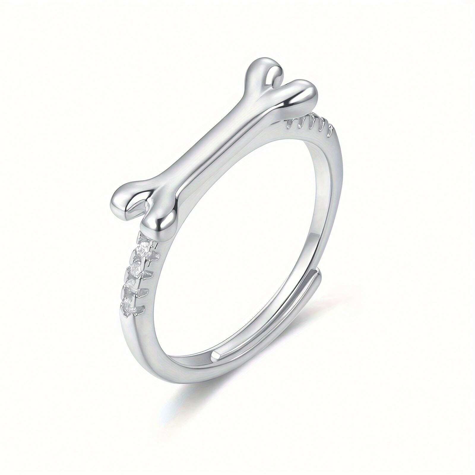 1pc Customized Pet Name Adjustable Copper Ring, Personalized Dog Name