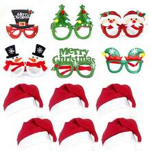 18pcs Assorted Christmas Decoration Glasses Set, Holiday Gift Headbands, Hair Hoops, Clapper - Dark Grey - View 7