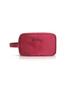 Toiletry Bag With Side Handle - Premium - Màu Đỏ Sâu - Xem 3