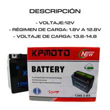 Bateria De Gel Para Moto 12n6.5-bs Ft dm 125 z At Cargo - Unitalla - Ver 4
