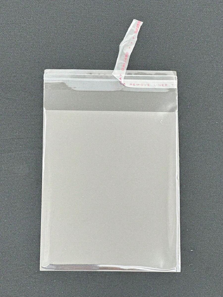 Saco Transparente Adesivado 100 Unidades - Transparente Com Adesivo - Visão 1