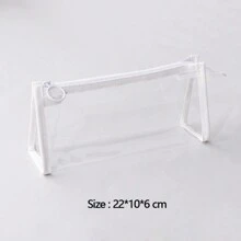 1 Piece 1/2/4/6 Layers Transparent Large Capacity Pencil Case Bag Pen Pouch PVC Waterproof Organizer Storage Cosmetic Bag For Students Go To School Supplies Stationery, Back To School, School Supplies, Pencil Pouch, School Bag