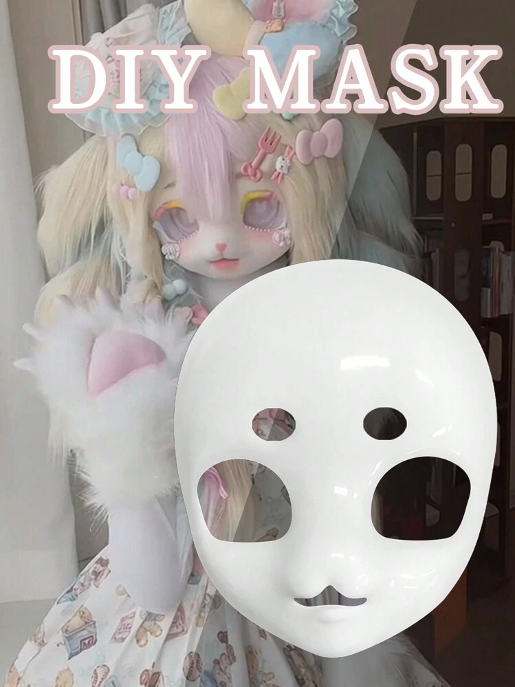 1pc Cute Animal Party PVC 3D Fursuit Head Base, DIY Animal Skull