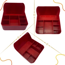 Kit 12 Napkin Holder Sachet Cruet Table Counter Countertop Organizer Multipurpose Holder With Dividers - 紅色 - 查看 4