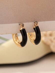 1对2024新款复古C型耳环轻奢优雅高级感耳扣欧美跨境小众独特设计耳环 - C形耳環 - 查看 13