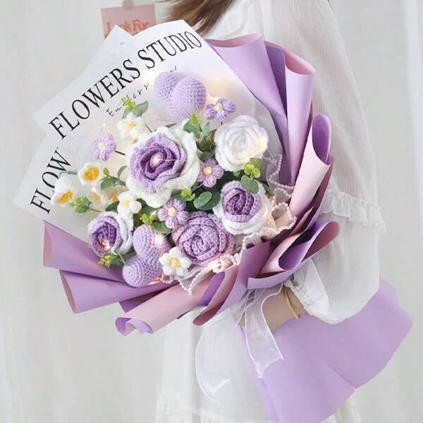 Papel de envolver floral a dos colores, impermeable, de 58*58cm, 20 hojas/paquete, para el Día de San Valentín y vuelta al colegio