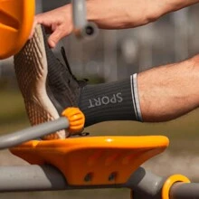 5 Pairs,Men's Cushioned Crew Socks Basic Tube Socks Padded Work Socks Training Athletic Socks - White - View 2