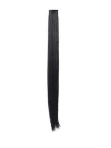 20inch 24inch 28inch Synthetic Long Straight Clip In Hair Extensions Wig Straight Black Hairpiece For Women Increase Hair Volume Heat Resistant Fiber