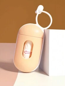 1 pezzo (include 1 rotolo di sacchetti per rifiuti) Porta sacchetti per escrementi di animali domestici portatile, dispenser di sacchetti per rifiuti di cani da esterno