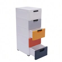 5 Drawers Stackable Clothes Storage Box Vertical Multi-Purpose Organizer Stand - Multicolor - View 5