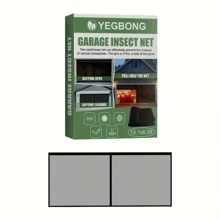 Garage Screen Door 13x6.5FT For Double Garage Doors - Fiberglass Garage Screen Cover Kit Garage Door Curtain, Easy Assembly & Pass (Black) - Black - View 6