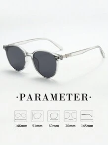 1 pièce Lunettes de mode unisexes rétro à monture en forme d'œil de chat, style minimaliste. Accessoire polyvalent pour un usage quotidien