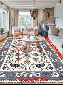 Dirty-Resistant Living Room Carpet Non SLip ParLour Sofa FLoor Large Area Decor Rug Easy To Clean Rugs For Home Bedroom Kitchen - White - View 3