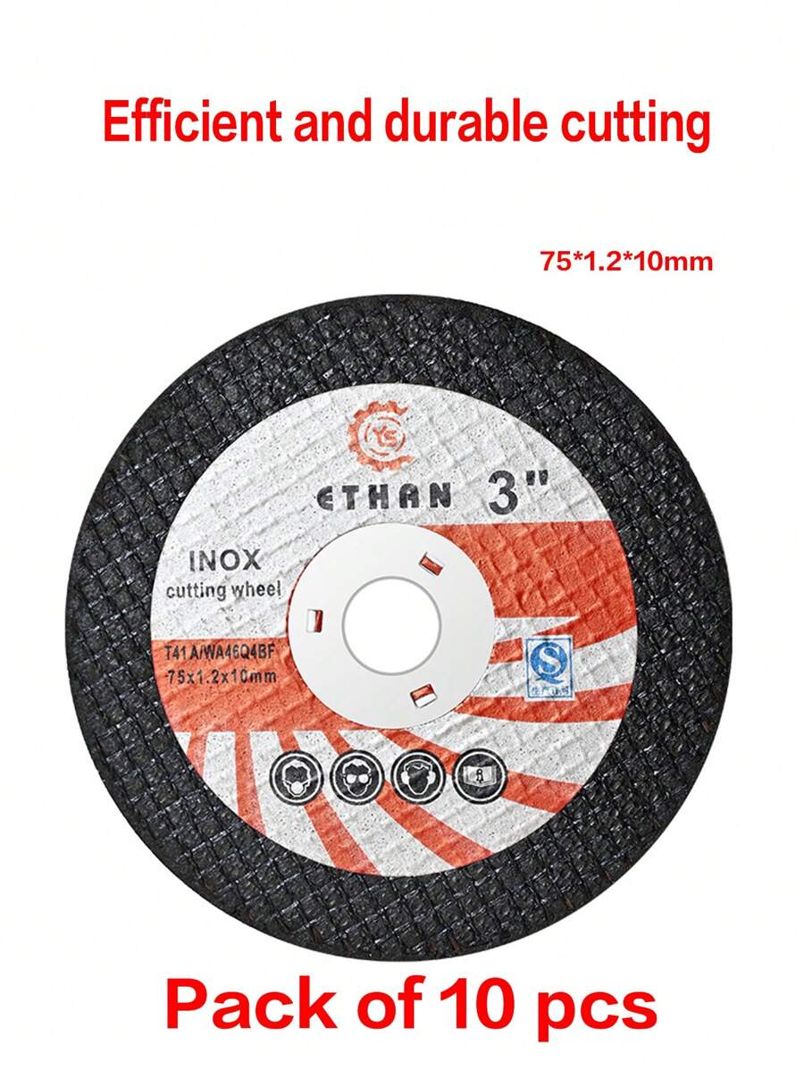 10 piezas/paquete Hoja de corte de 3 pulgadas 75 mm Accesorios de corte héroe de acero pequeño Rueda de esmerilado Hoja de amoladora de ángulo mini Rebanado
