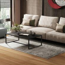 Couchtisch Marmor, Sofatisch rechteckig Kaffeetisch, Wohnzimmertisch, Beistelltisch für Wohnzimmer 100x60x42cm