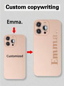 1 件装定制名字手机壳，个性化名字设计手机壳，定制名字手机壳，带照片的个性化手机壳，定制图片手机壳，周年纪念礼物，情人节礼物，生日礼物，结婚礼物，母亲节礼物，父亲节礼物，送给闺蜜的礼物，送给爸爸妈妈的礼物，送给男朋友的礼物，适用于 11/12/13/14/15 Pro Max，Galaxy A15/A25/A35/A55/S23/24 Ultra 系列，季节精选，2025 款手机壳，永恒的爱，国际版，非国内版 - 粉色 - 查看 4