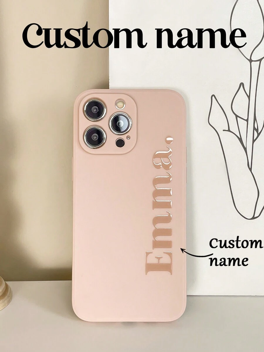 1 件装定制名字手机壳，个性化名字设计手机壳，定制名字手机壳，带照片的个性化手机壳，定制图片手机壳，周年纪念礼物，情人节礼物，生日礼物，结婚礼物，母亲节礼物，父亲节礼物，送给闺蜜的礼物，送给爸爸妈妈的礼物，送给男朋友的礼物，适用于 11/12/13/14/15 Pro Max，Galaxy A15/A25/A35/A55/S23/24 Ultra 系列，季节精选，2025 款手机壳，永恒的爱，国际版，非国内版