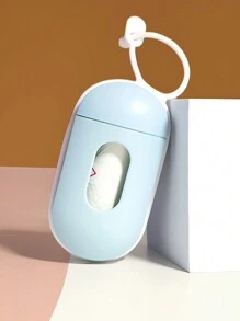 1 pezzo (include 1 rotolo di sacchetti per rifiuti) Porta sacchetti per escrementi di animali domestici portatile, dispenser di sacchetti per rifiuti di cani da esterno