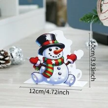 1 件圣诞金属纸巾盒架，纸巾分配器，带圣诞老人、雪人、蝴蝶图案，适用于圣诞节房间装饰、办公室、卧室、酒店、咖啡厅、瑜伽馆 - 彩色 - 查看 5