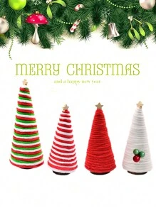 1pc, Mini Artificial Christmas Tree, Multi-Color Simulation Christmas Pine Tree Set, Festive Holiday Ornaments, Home Room Tabletop & Shelf Decor, Christmas Holiday Decor Accessory,Christmas - Multicolor - View 11
