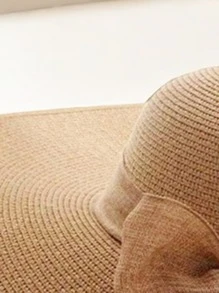 Stevige strohoed met brede rand Boho Valentijnsdag
