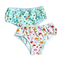 Kit 10 100% Cotton Children's Panties For Girls
