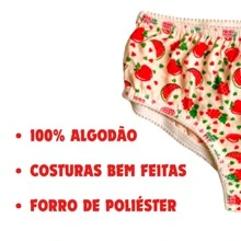 Kit 10 100% Cotton Children's Panties For Girls