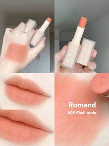 Rom&nd ZERO MATTE Lipstick #09 SHELL NUDE, Velvety Matte Texture, Lightweight & Non-Drying, Soft Focus Matte Finish, Blurring Lip Effect, Everyday Matte Makeup, Professional Cosmetics, Special Occasions, Korean Makeup, 3g/0.11oz. - #09 SHELL NUDE - 查看 2