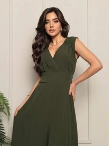 Women's Dress - xanh quân đội - Xem 4