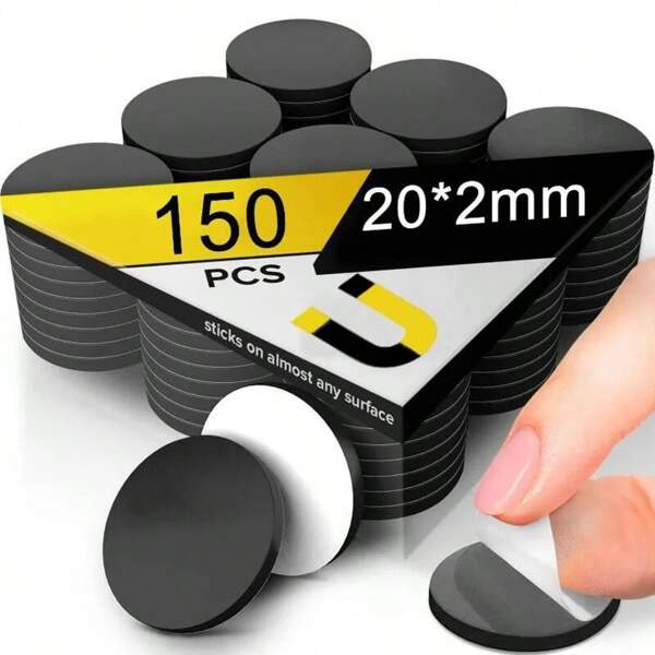 100/50/20/10/5 Stück rundes magnetisches Aufkleber Set für Kühlschrankmagnet Bastelarbeiten, selbstklebende Gummi Magnet Punkte, magnetische Scheiben mit starkem Selbstkleber