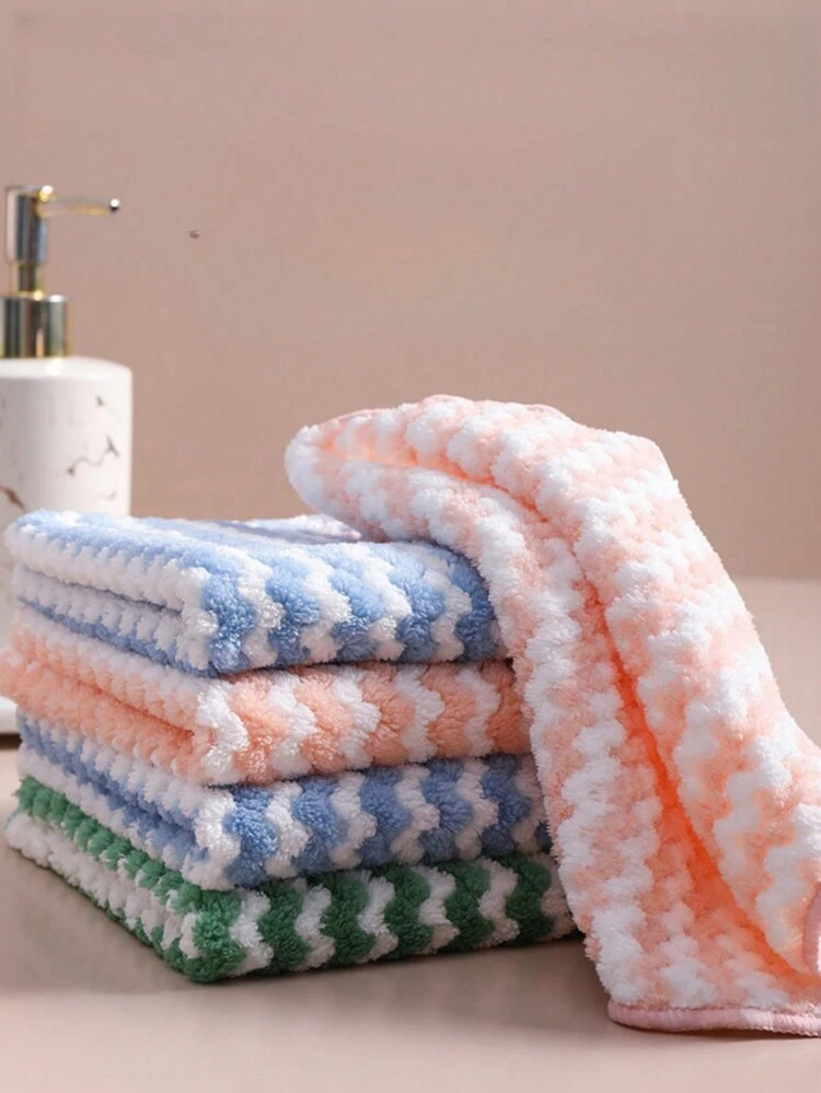 1pc Random Color Coral Fleece Dish Cloth,Kitchen,Bathroom,Home,Household Suppliers