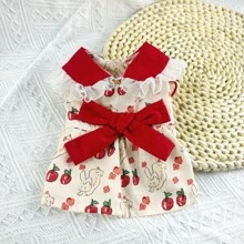1pc Pet Dress, Summer Breathable Dog Cat Dress With Cute Rabbit, Cherry, Heart & Big Bow Design, Suitable For Small/Medium Dogs - Multicolor - View 16