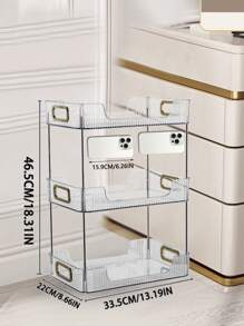 Bathroom Counter Organizer Countertop Shelf Multilayer Storage, Skincare Organizer Perfume Holder For Dresser, Bathroom Countertop Tray For Cosmetic, Skin Care, Lipstick,Two-Layer/Three-Tier/Four Tiers,For Holiday Beach, Bathroom Collection, Bedroom Collection, Large Capacity