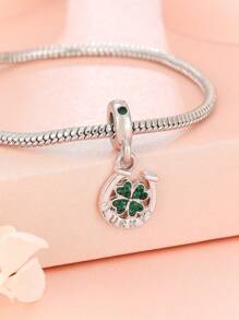 1pc European & American Style Rhinestone Sun, Star, Moon Beaded DIY Bracelet Pendant Charm - Multicolor - View 2