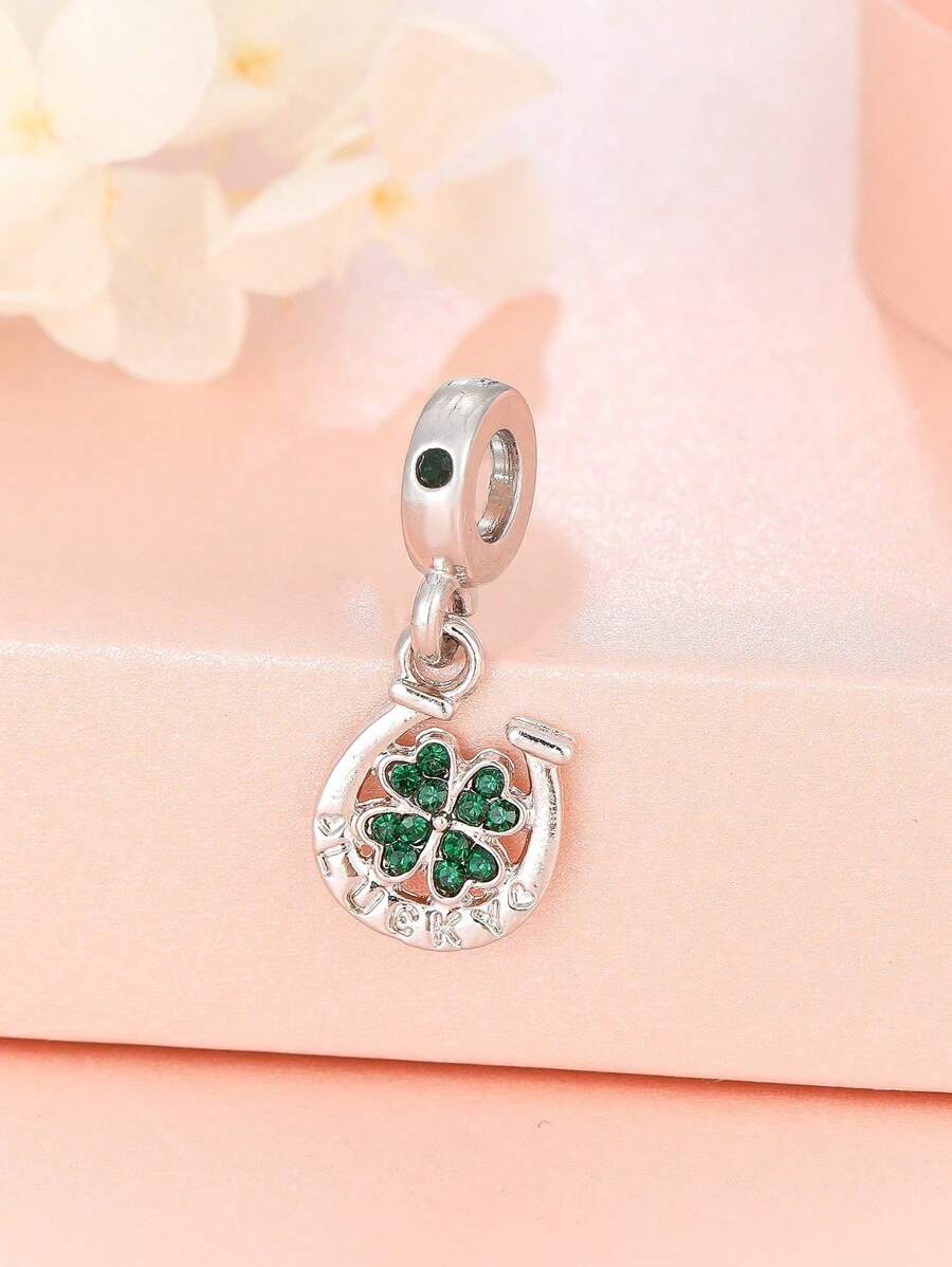 1pc European & American Style Rhinestone Sun, Star, Moon Beaded DIY Bracelet Pendant Charm - Multicolor - View 1