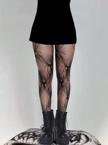 3 件装女士性感蛇纹动物图案渔网袜紧身裤袜骷髅成人袜子渔网连裤袜