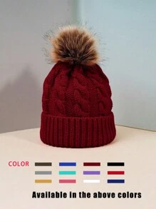 1pc Autumn/Winter Unisex Elastic Knit Beanie Hat, Fashionable Streetwear Hip Hop Braided Knit Cap, Warm Lined Y2K Cuffed Skullcap - Knitted Hat - View 11