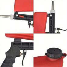 Air Sandblasting Gun Portable Handheld Sandblaster 90psi Gravity Sandblasting Gun Pneumatic Sandblaster Spray Gun For Remove Paint, Stains, Rust & Clean Surfaces - Red - View 7
