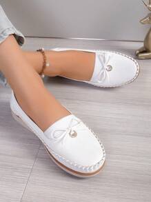 2024 New Women Ladies Casual Loafer Shoes - White - View 3