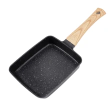 Sarten De Cocina Cuadrados Antiadherentes De Aluminio Fundido A Presión Cocina Para Freír Por Inducción Tamagoyaki - Negro - Ver 3